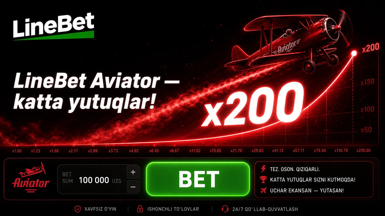 Linebet JVIP promokodi va kazino bonus shartlari